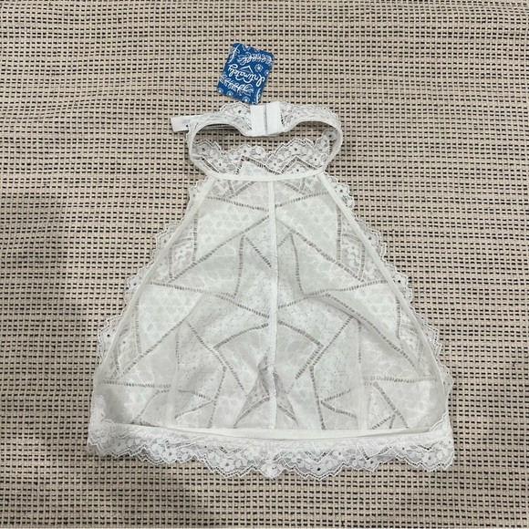 Free People White Lace Halter Bralette Bra - Picture 3 of 7